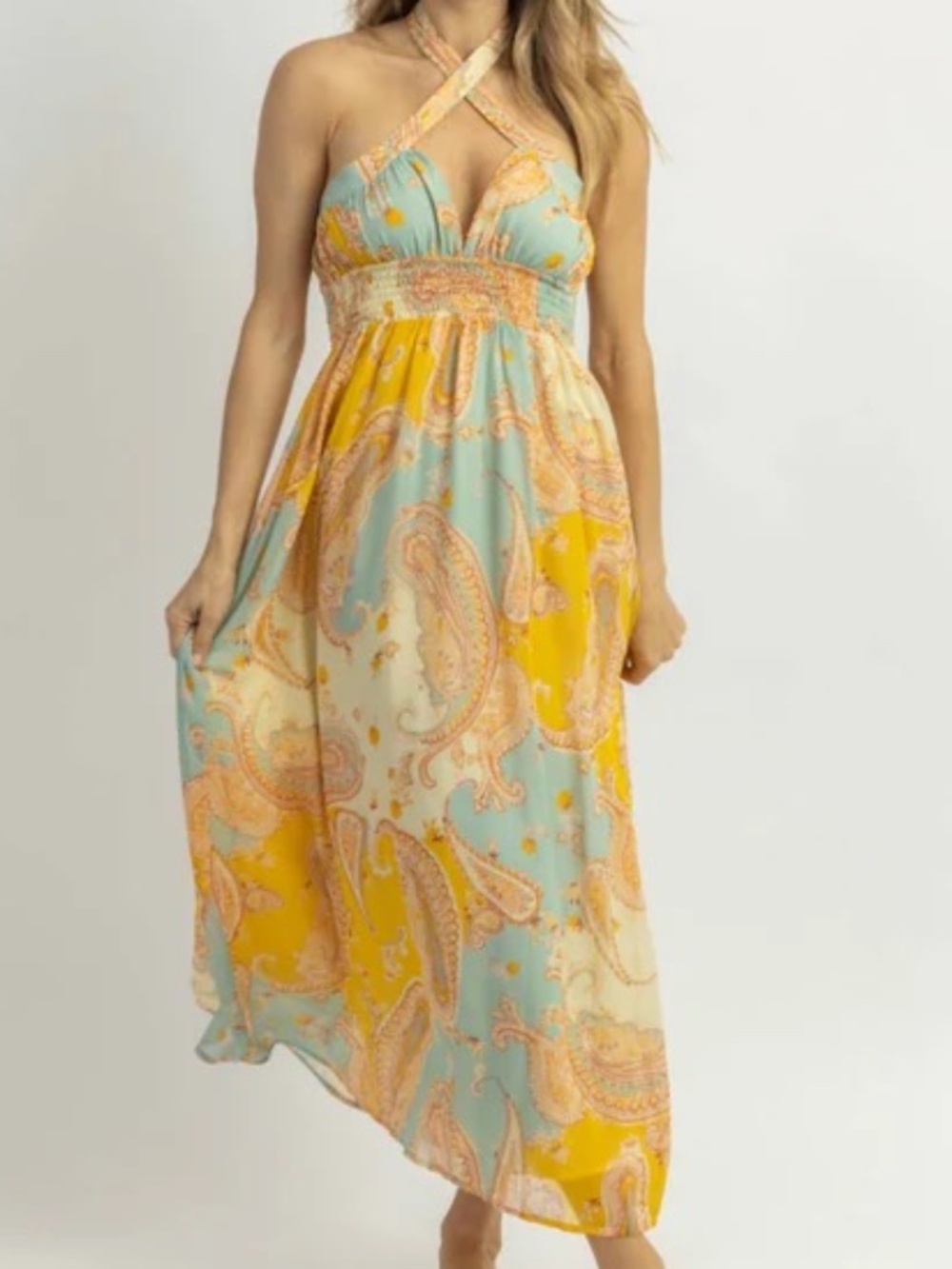 Dress Forum Lemonade Breeze Crossover Midi Dress